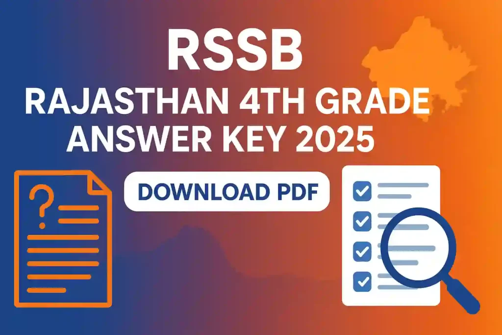 RSSB Rajasthan 4th Grade Answer Key 2025 – Download Question Paper PDF
